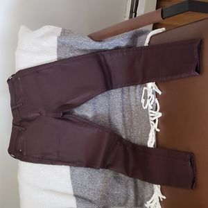 AG Coated burgundy pants